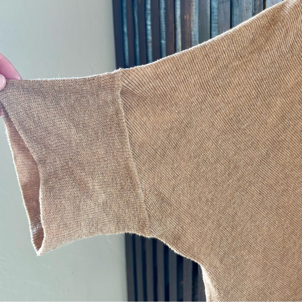 FREE PEOPLE Camel Knit Oversized Sweater - Picture 8 of 12